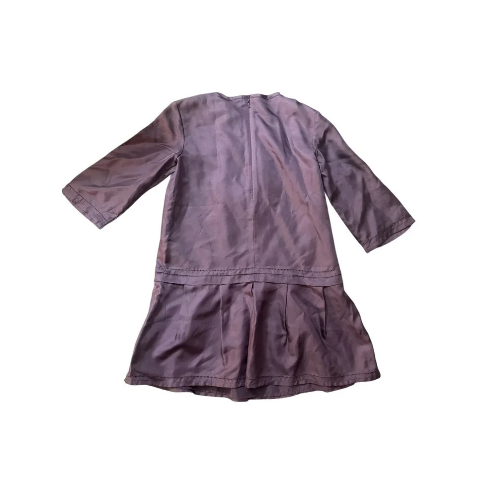 Stella McCartney for Gap Silk Dress Sz 10 Drop Waist Pleated Ruffle Luxury nwt